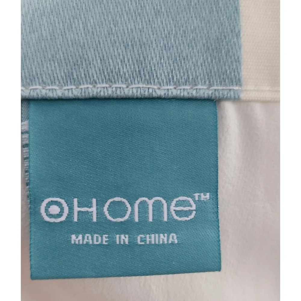 Target Home Two Panel Blue and Cream Striped Curtains